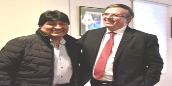 Marcelo Ebrard se reúne con Evo Morales