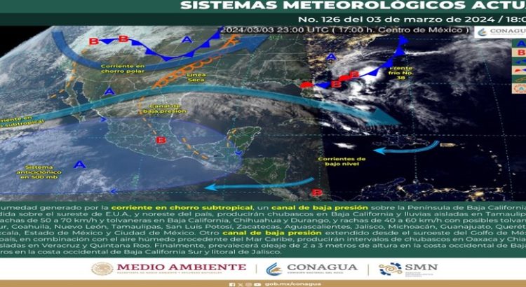 Posibles chubascos y tolvaneras para hoy en Tamaulipas