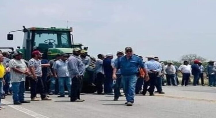 Los productores de sorgo bloquean la carretera en Tamaulipas