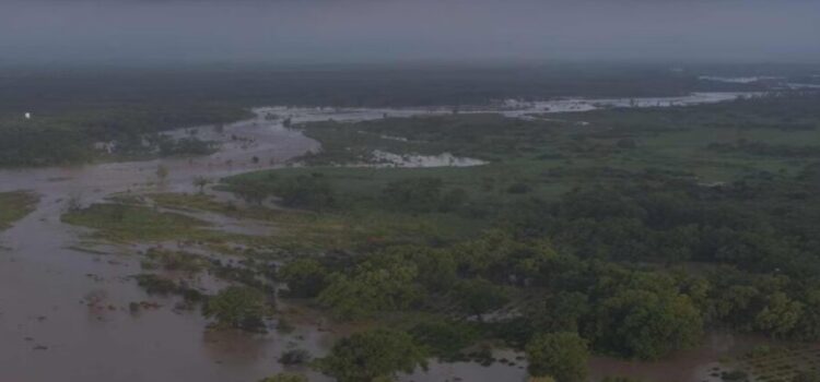 Con la tormenta “Alberto” van en aumento la Presa Vicente Guerrero en Cd. Victoria, Tamaulipas