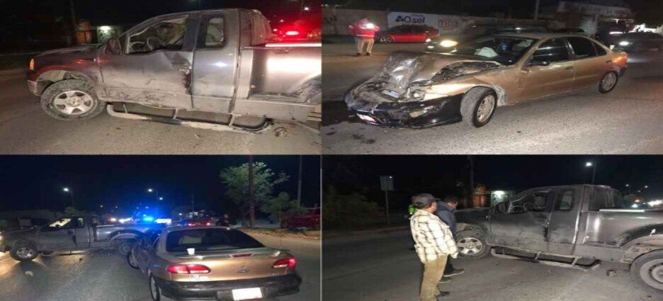 Un fuerte choque con lesionados en Cd. Victoria, Tamaulipas